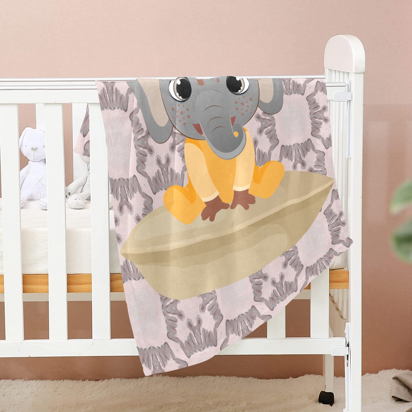 Erica The Elephant Baby Blankets