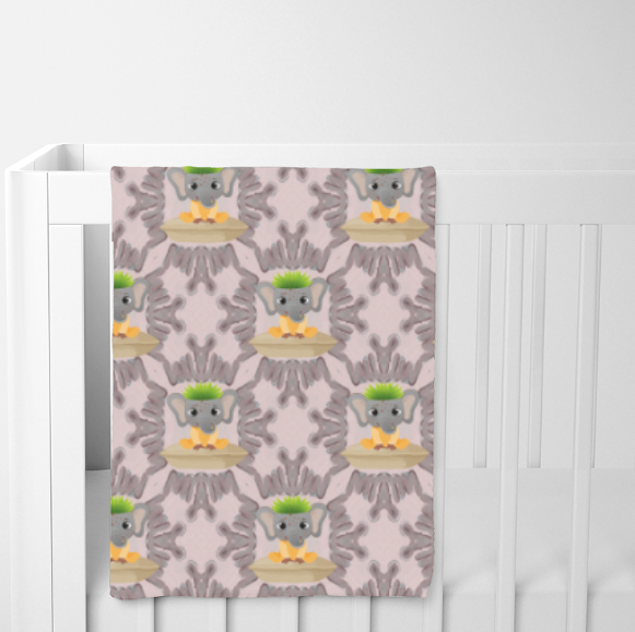 Erica The Elephant Swaddle Blankets