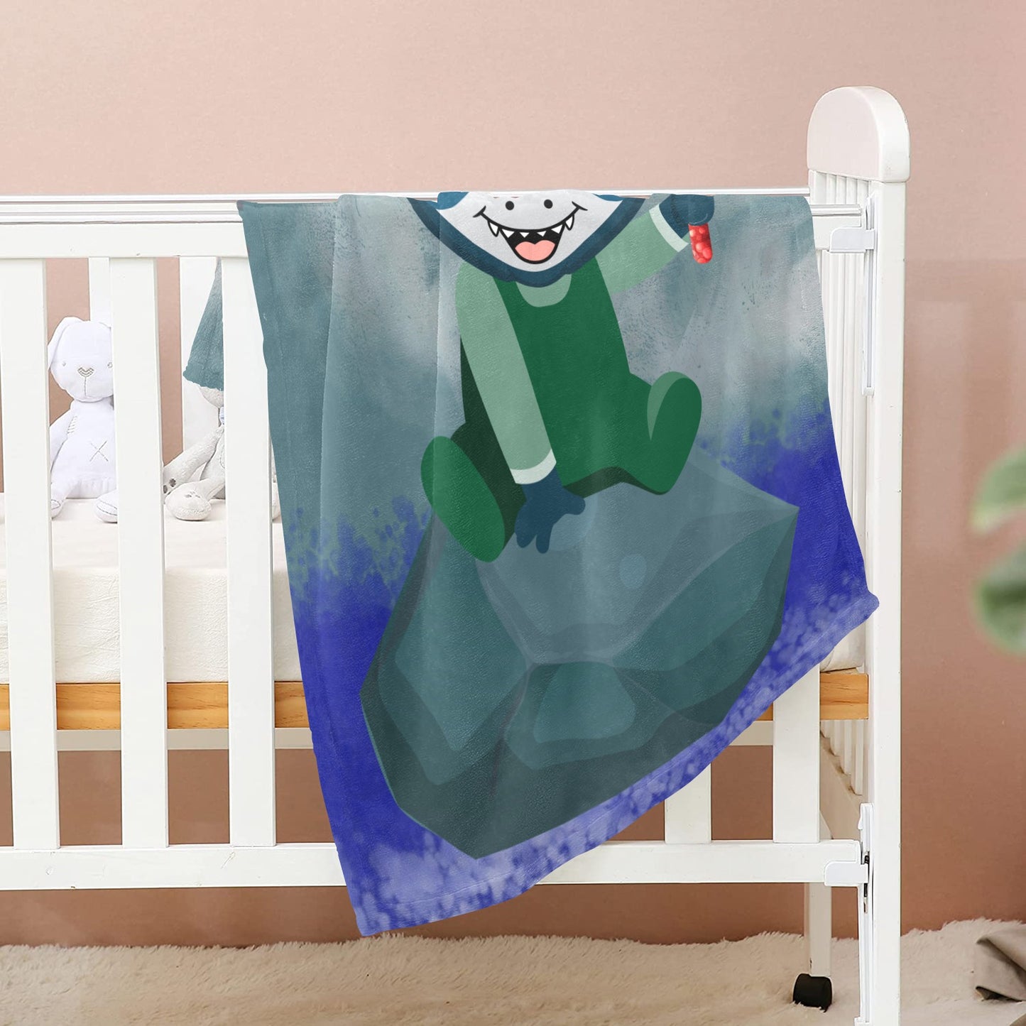 Wayne The White Shark Baby Blankets